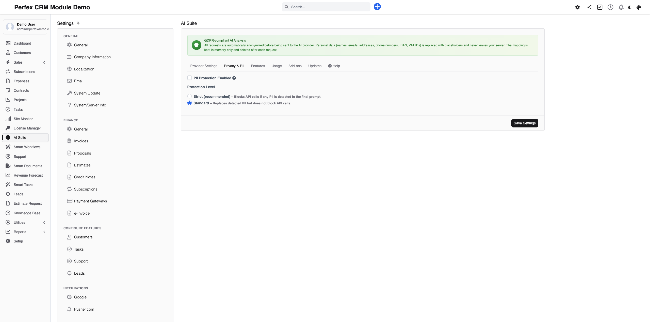 Configure Privacy Shield