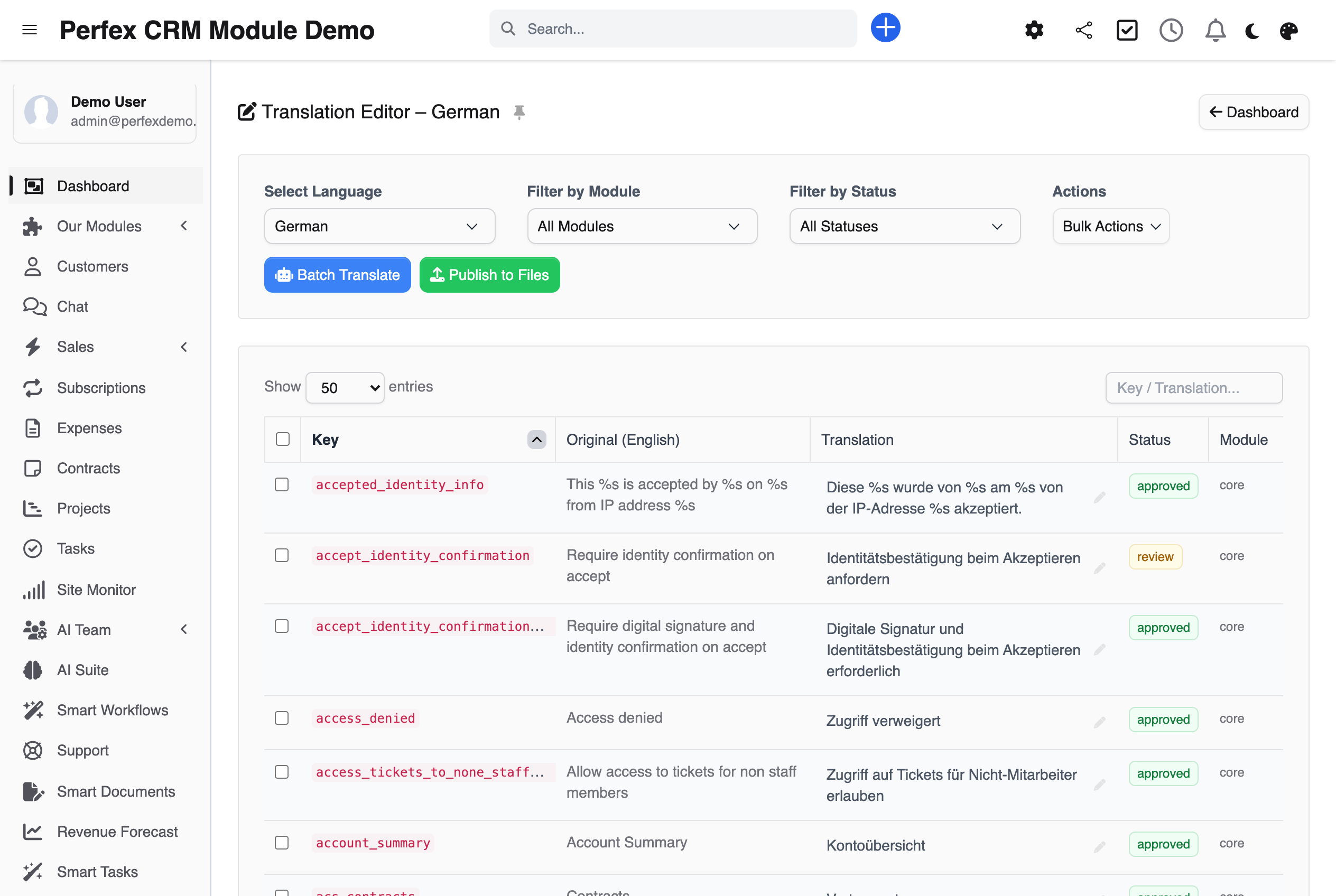 Translation Manager screenshot